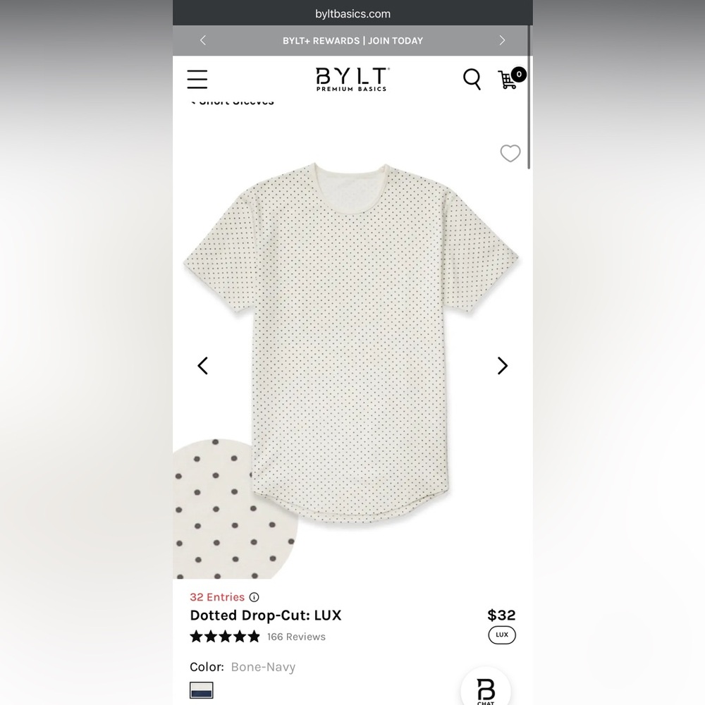 BYLT Dotted Drop-Cut T-Shirt